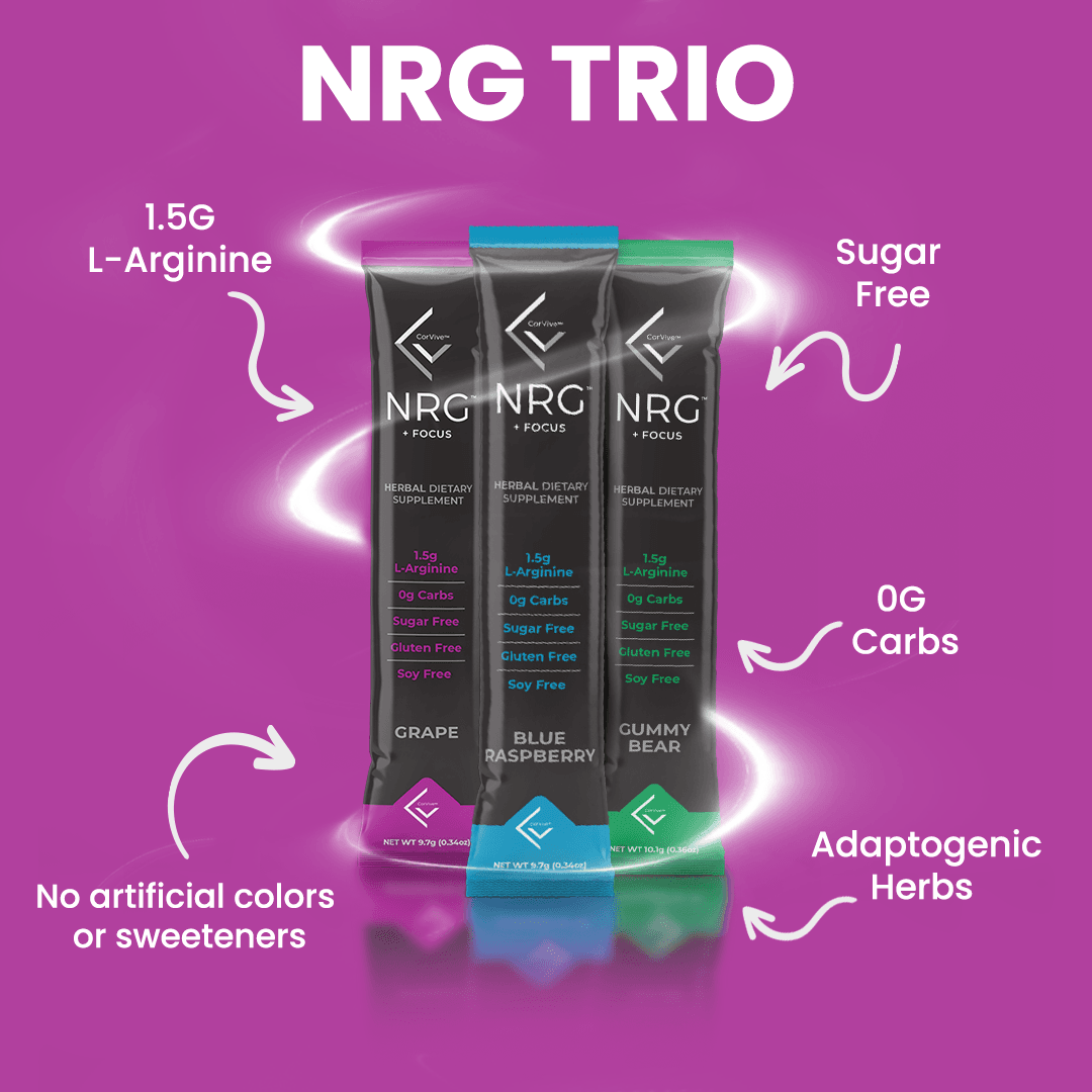 A healthy and natural way to keep your energy levels up throughout the day, look no further than NRG + Focus! Packed with adaptogenic herbs, this delicious blend of natural ingredients will help you avoid the midday crash. #NRG+Focus  #CleanIngredients

corvive.com/products/nrg