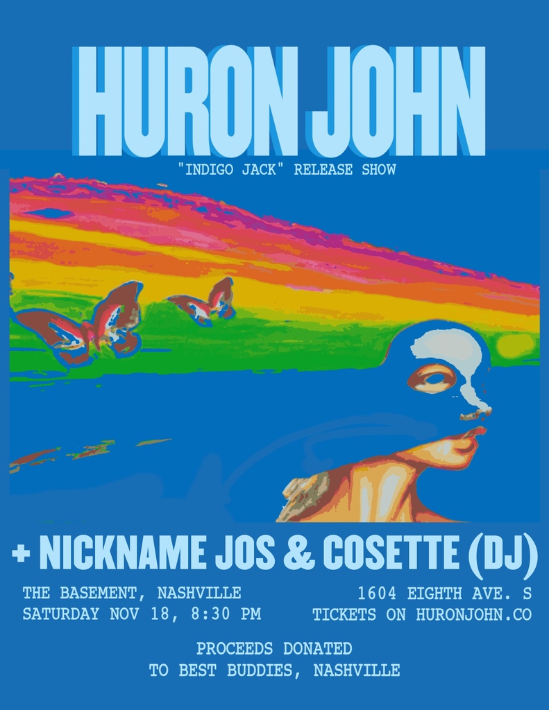 TONIGHT!! Huron John is in the house with @josefkuhnn & @cosettelunsford at 9PM! Grab tickets when doors open at 8:30PM or at thebasementnashville.com 🎟️