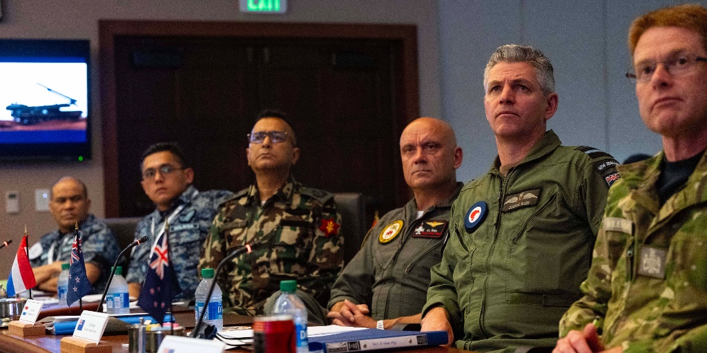 PACAF's tweet photo. A #FreeAndOpenIndoPacific isn’t the vision or initiative of a single country. That vision is anchored in respect for sovereignty, adherence to international law, the free flow of ideas and resolving disputes through peaceful dialogue. #PACS23 https://t.co/DUaxDM5KYp