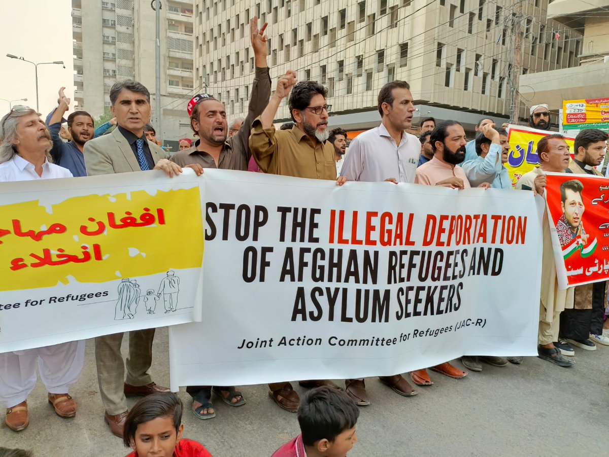 HajiMSher's tweet photo. Today joined a protest arranged by #Jac4 Afhan refugees at #KPC along with #NDM central and provincial members and demand to stopped deportation of innocent afghan refugees and stopped harassment of pashtun https://t.co/WtQtmpC5fm