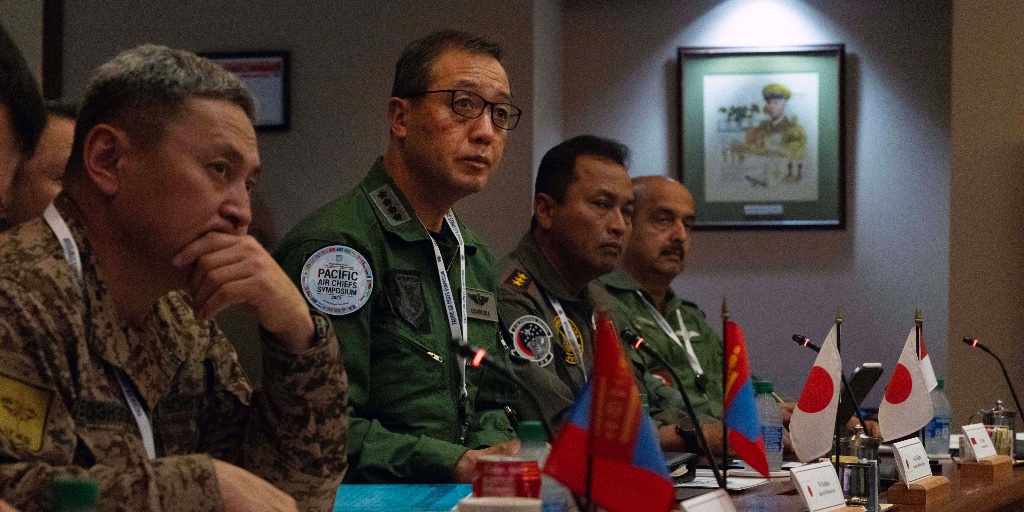 PACAF's tweet photo. A #FreeAndOpenIndoPacific isn’t the vision or initiative of a single country. That vision is anchored in respect for sovereignty, adherence to international law, the free flow of ideas and resolving disputes through peaceful dialogue. #PACS23 https://t.co/DUaxDM5KYp