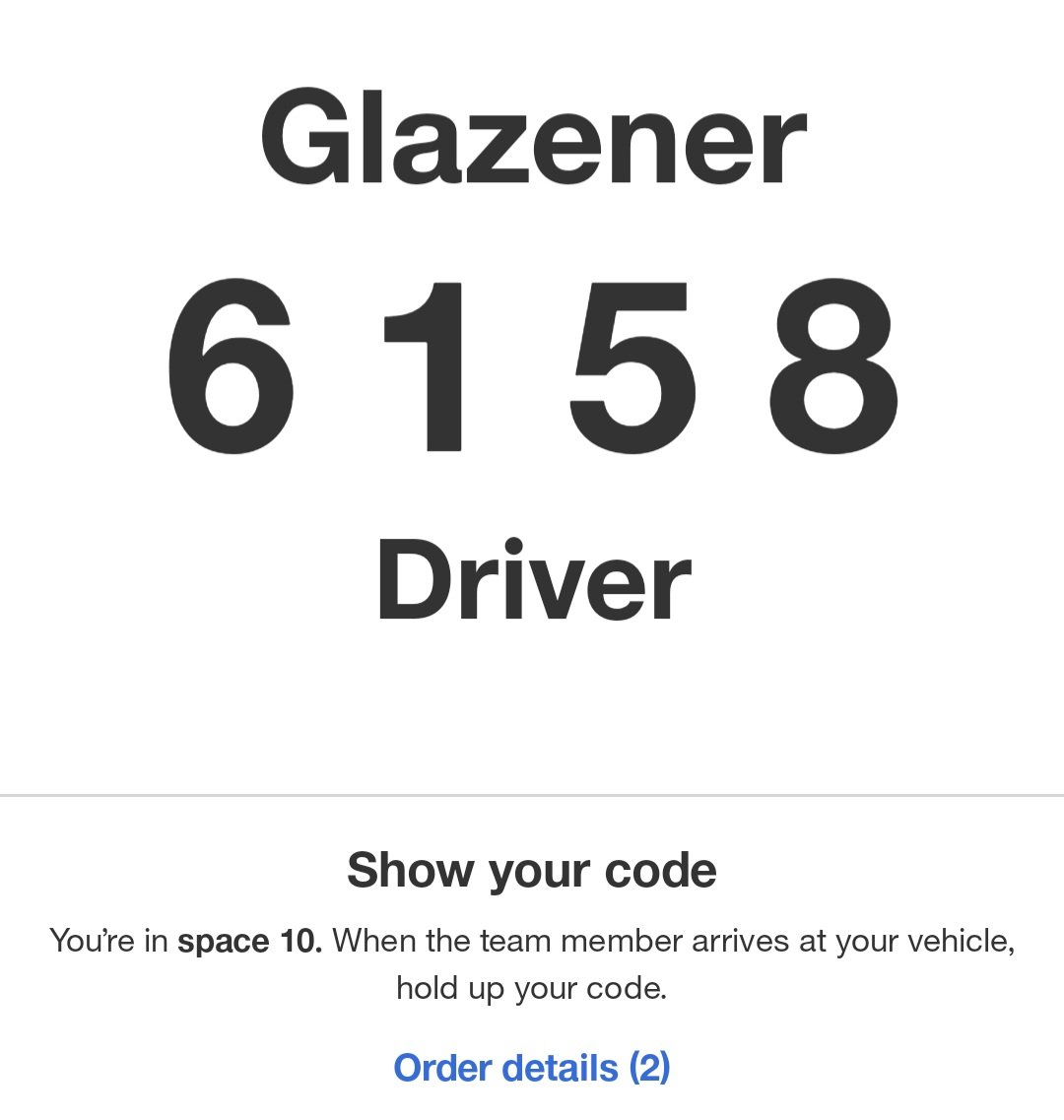 cglazener1's tweet photo. Drive up code today at Target. Hoping it's a good sign for today! https://t.co/jhMqZFqISm