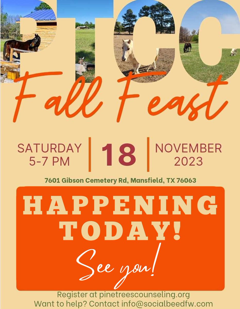 We are so excited. Today's the day! 🎉 

Join us this evening from 5-7pm for the PTCC Fall Feast. Your presence and support mean the world to us and to our community heroes. 

See you there!

#PTCC #FallFeast #FundraisingEvent #DinnerEvent