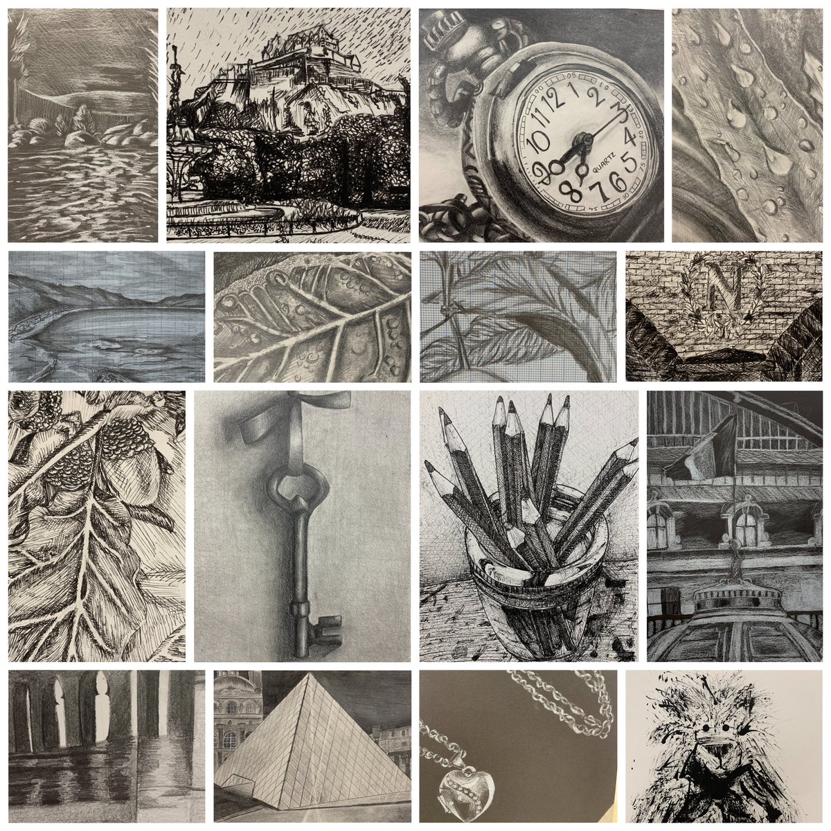 CLV_ART's tweet image. Some really lovely drawings from our Y12 artists in their drawing techniques lessons. Well done everyone 👏