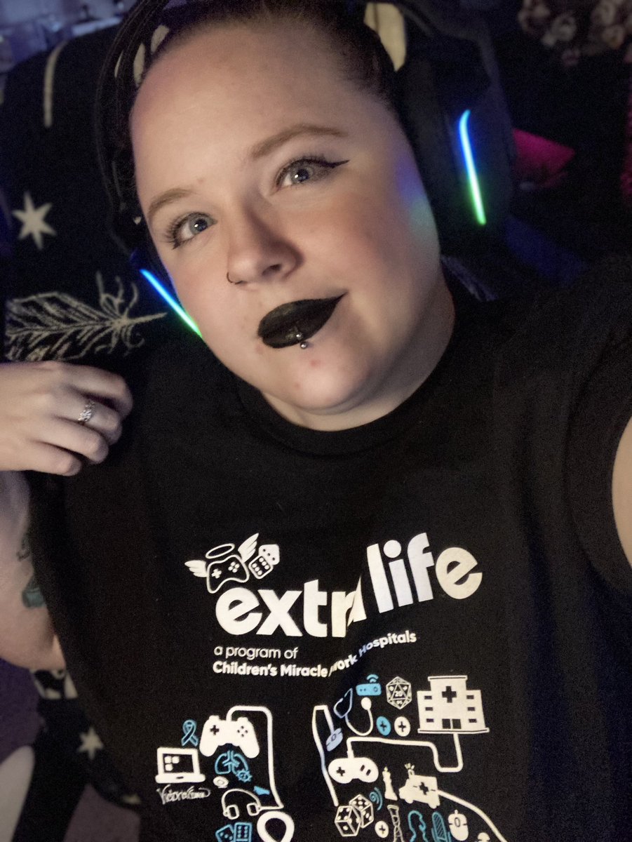 Still raising money for <a href="/ExtraLife4Kids/">Extra Life</a> Also got this years T-shirt and it’s awesome! 15 years of helping kids and better than ever! Link in bio for strim 🤭 Hope to see you there! Every sub adds $1 towards our goal next month 🥰

<a href="/BuzzKill/">BuzzKill 🐝</a> #4theKids #hivelife