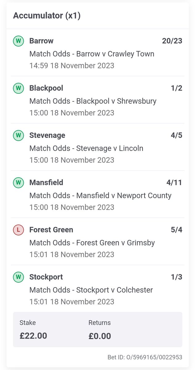 pmaggers88's tweet photo. @ask_paddypower why isn't this a winner? Forest Green went 2-0 up? https://t.co/LYn2Jlm28T