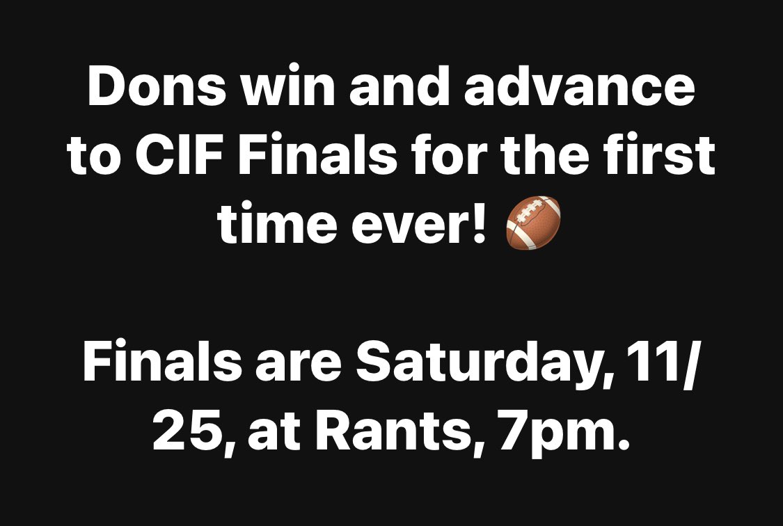 Cerritoshs's tweet photo. #LetsGo #GoDons #cifssfinals https://t.co/XiqeE5TLor