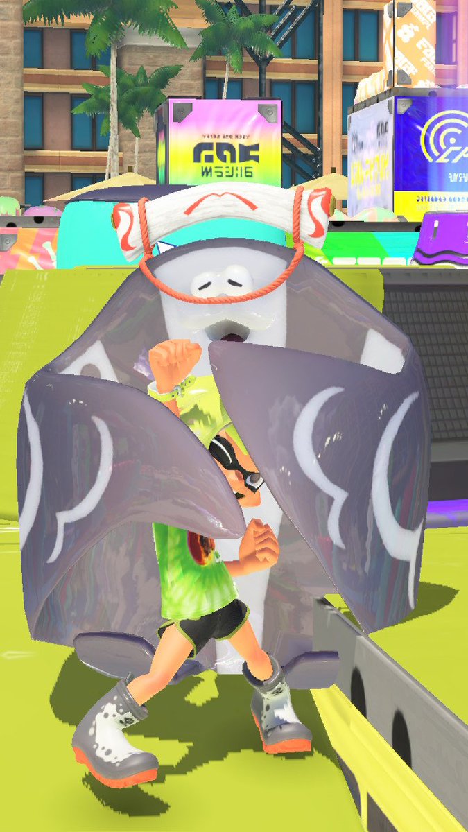 インクリング 「半夜不睡覺在研究如何跟amiibo貼貼 マンタローかわええ ... #splat」|紳士校⚡💙のイラスト
