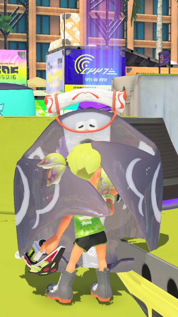 インクリング 「半夜不睡覺在研究如何跟amiibo貼貼 マンタローかわええ ... #splat」|紳士校⚡💙のイラスト