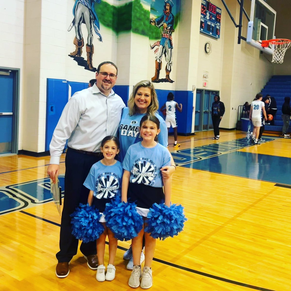 First home game for the Buccaneers and they came out with a W! Love my little family 🩵🏀🩶🏴‍☠️#BucPRiDE <a href="/BWood_Hoops/">Brazoswood Buccaneer 🏀</a> <a href="/CoachBenedict/">Kent Benedict</a>