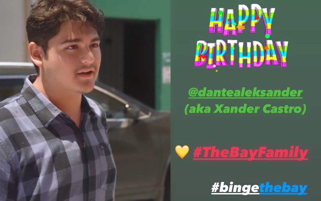 TheBaytheSeries's tweet photo. Please help us wish Dante Aleksander (aka Xander Castro) a very HAPPY BIRTHDAY! 🎂🎁🎈🎊🎉 

💚 #thebayfamily 

#BingeTheBay on #PopstarTV @tubi @primevideo and more! https://t.co/R3ujQ0emle