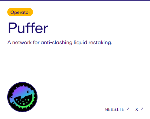 puffer_finance's tweet photo. 🐡 Thrilled to announce that Puffer is now officially part of the @eigencloud ecosystem! 

We're proud to collaborate with the EigenLayer team, contributing to the future of Ethereum staking. 👌

Check out Puffer and other key players shaping the EigenLayer ecosystem:

https://t.co/ThPBDo64PB