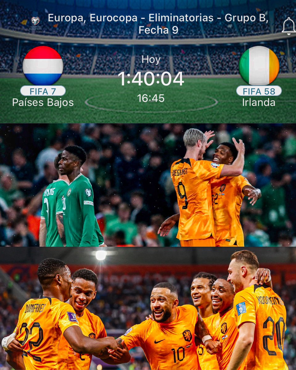 😳🇮🇪 En un rato Irlanda va por la DERROTA ante Países Bajos.

Sí, real. A Irlanda le conviene PERDER para acercarse a la clasificación a la Euro 2024.

⁉️ En este hilo explicamos el POR QUÉ.

📸 <a href="/365ScoresApp/">365Scores</a>: 365scores.onelink.me/YTvH/p578196i