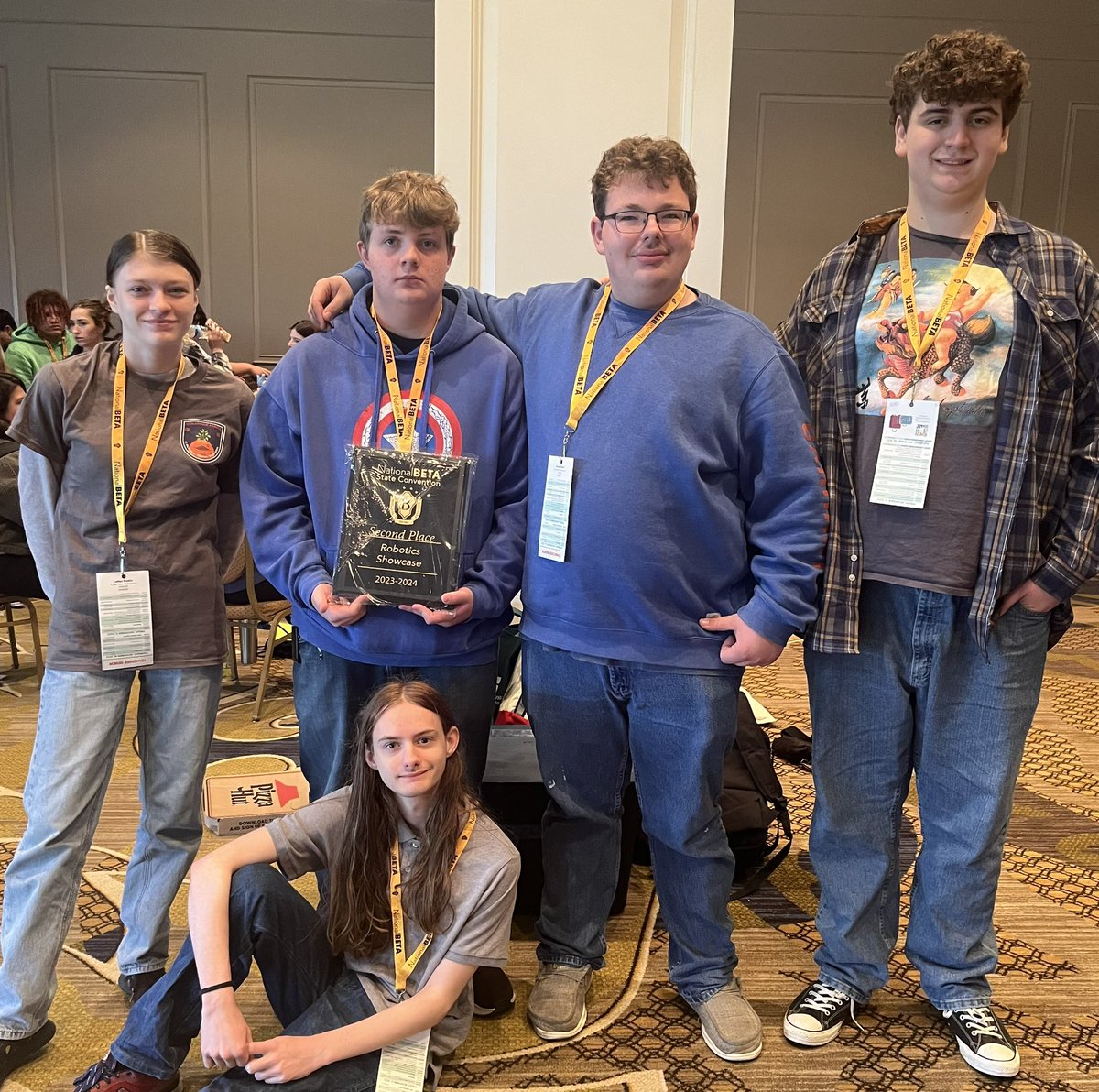 Creek Wood Beta (@cwhsbetaclub) on Twitter photo Winners from day 3 of state BETA convention!
Engineering- 2nd place
Robotics-2nd place
Technology- 4th place
<a href="/creekwoodhs/">Creek Wood HS</a> Winners from day 3 of state BETA convention!
Engineering- 2nd place
Robotics-2nd place
Technology- 4th place
<a href="/creekwoodhs/">Creek Wood HS</a>