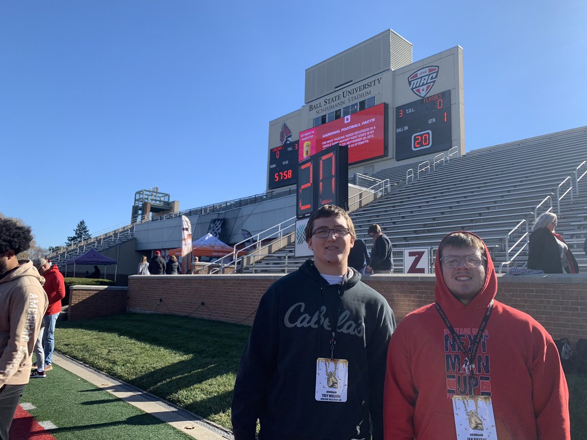 TreyWillard07's tweet photo. It’s been a great weekend so far!  Semi-State Championship Friday night  and @BSUFBRecruiting game day visit today.  Thank you @CoachAI for the invite. @HHQBCLUB. https://t.co/Ygynzn5Rjb