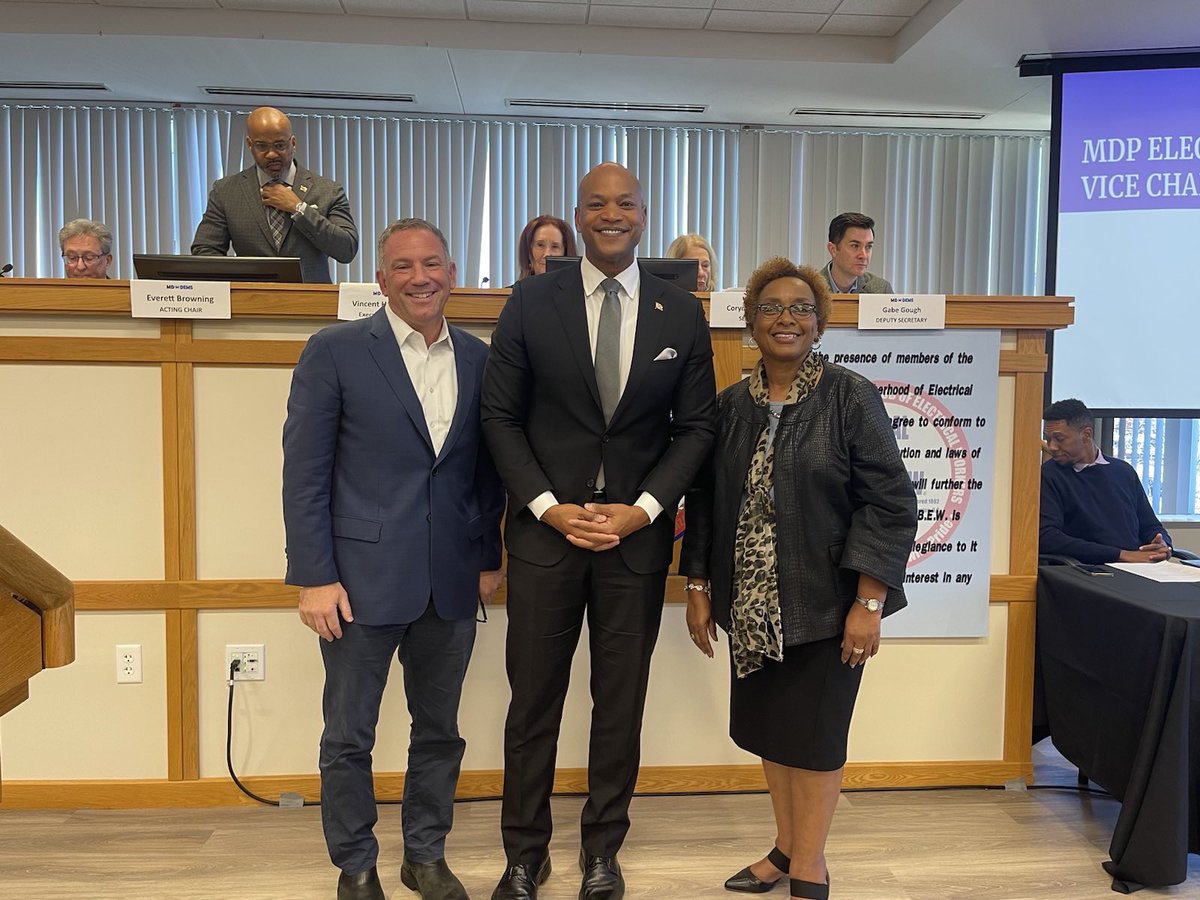 iamwesmoore's tweet photo. Congratulations to Ken Ulman and Dr. Charlene Dukes on being elected to serve as the new Chair and First Vice Chair of our Maryland Democrats! I know firsthand the vision and leadership you both will bring to our mighty Party. https://t.co/0PEii3hxOW