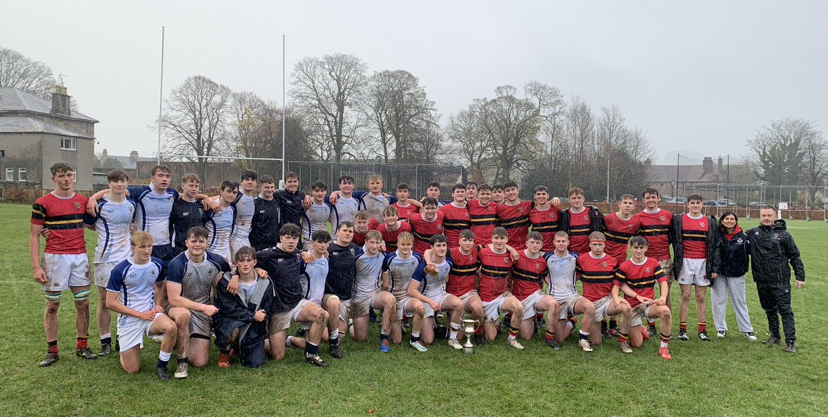 sport_smc's tweet photo. Our 1st XV successfully defended the Grant Mackenzie cup at Dollar with a hard fought 33-26 victory. 

The Jamie Frost Quaich was presented by Mrs Frost to Dan Smith.

Both Grant and Jamie were much loved members of the Dollar and ESMS communities! Two great men! https://t.co/CfHB5oaJH7