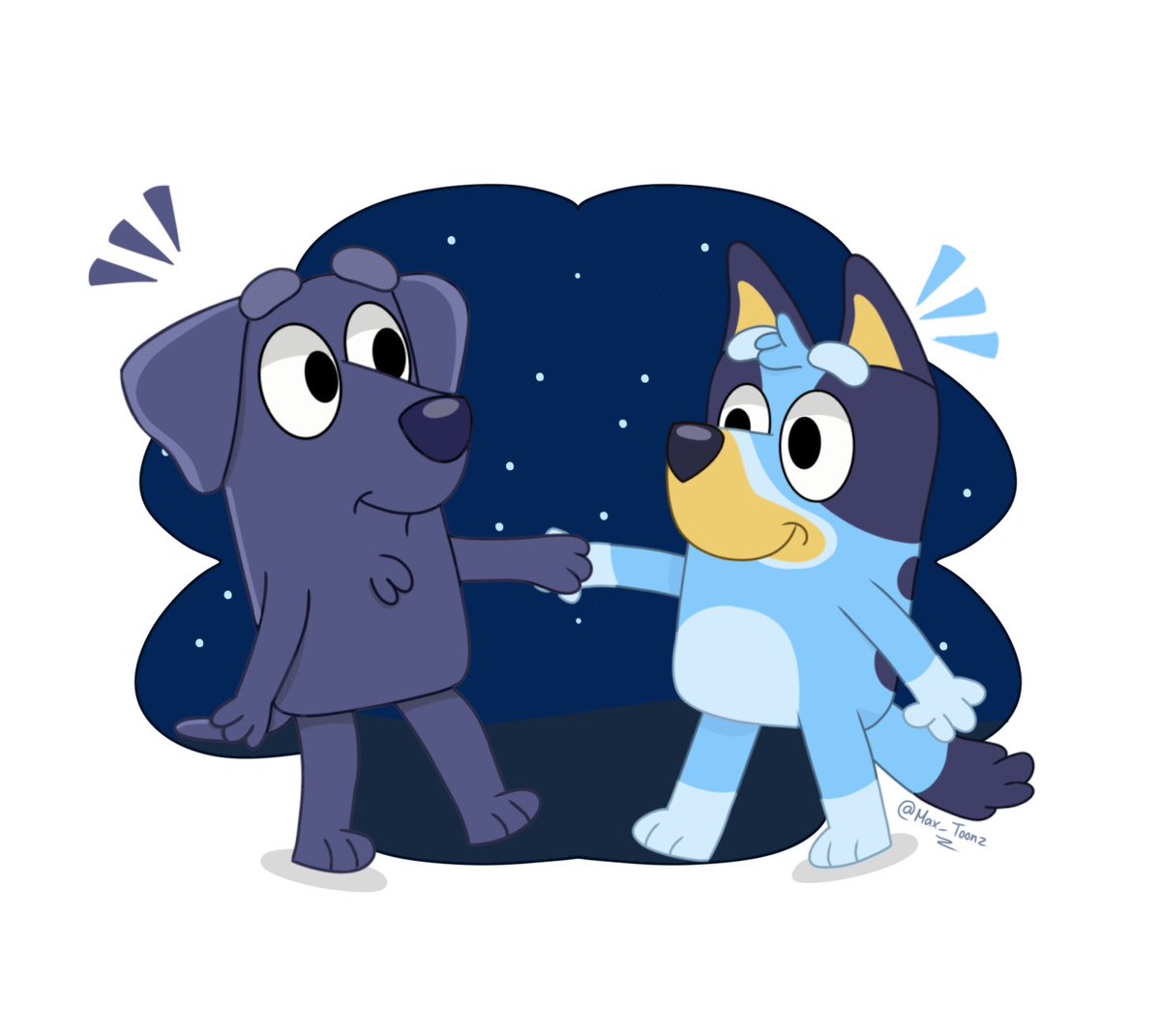 StylesToonz's tweet photo. ✨Bluey and Jean Luc ✨
A simple Fanart by Bluey and Jean Luc I hope you like it, see you soon :D
#Bluey #blueyart #blueyfanart #BlueyVideoGame #fanart #Fanarts #cartoon #CartoonArt #cartoonstyle #digitalart #animation #digitalartwork https://t.co/UP4rVWA6xu