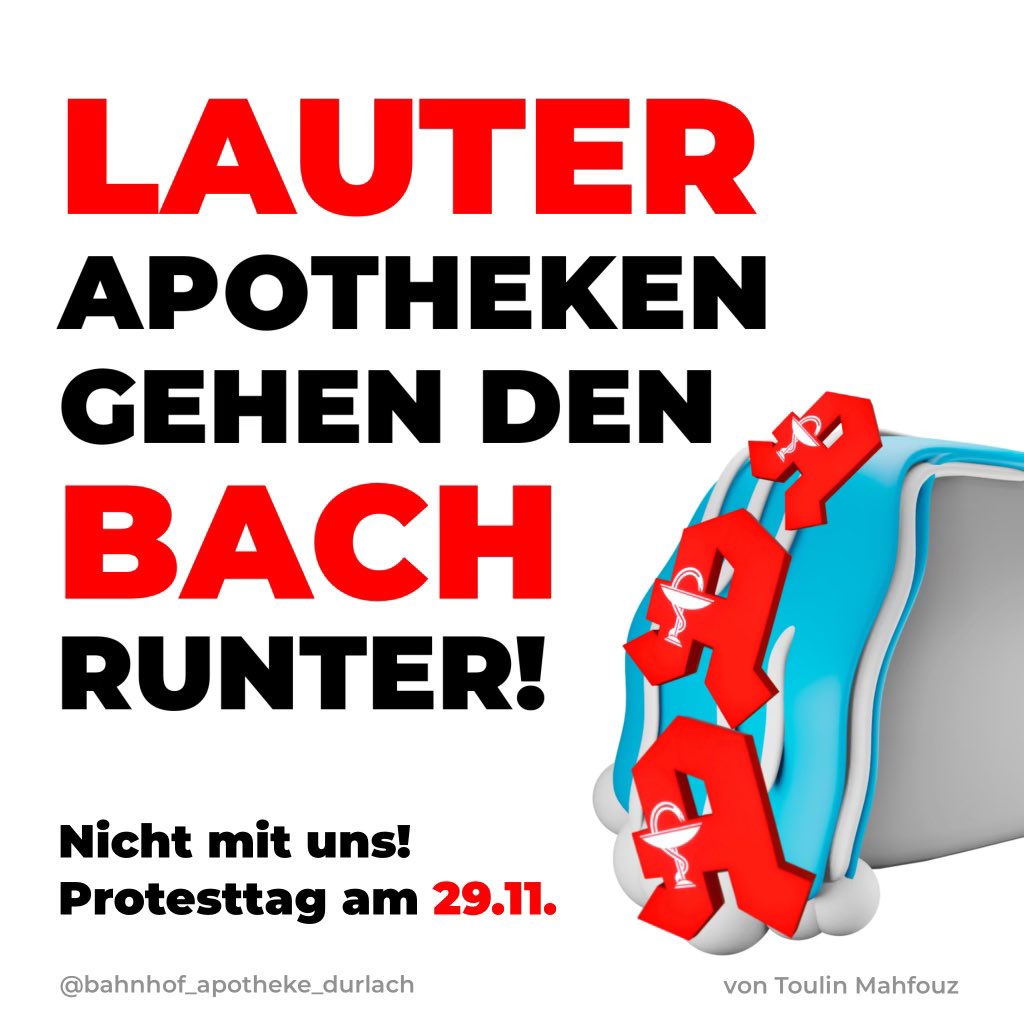 DanielaHnel1's tweet photo. Apotheken aller Bundesländer vereinigt Euch mit Ärzten, Zahn��rzten, medizinischen Therapeuten zur Protestaktion am 29.11.2023 um 14 Uhr vor der Semperoper in Dresden! https://t.co/bnkIsIkLYd