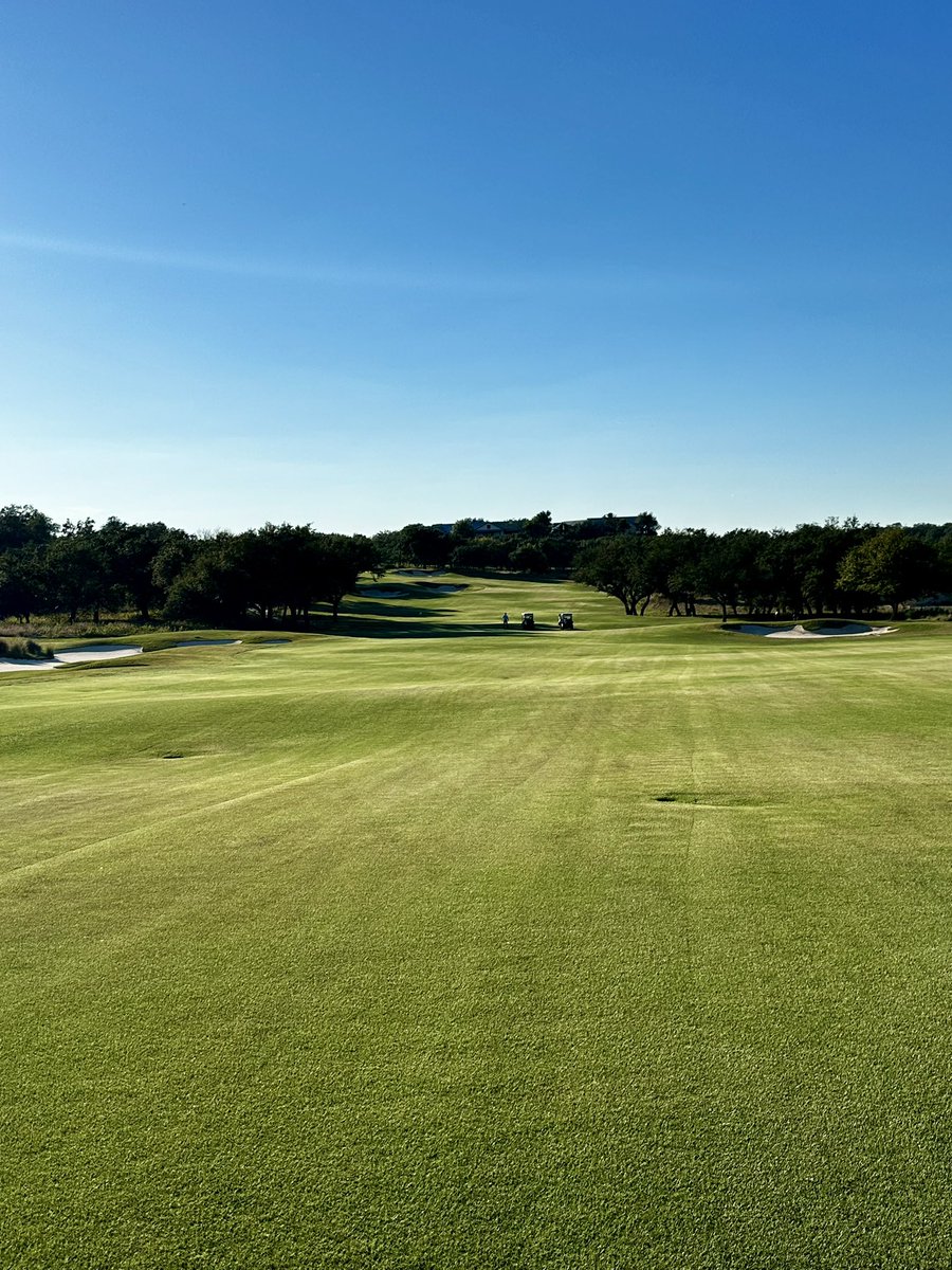 Still trying to push the drought recovery of our Zeon.  Still growing into the Fall!!  #zoysia #drought #ranchlife ⛳️