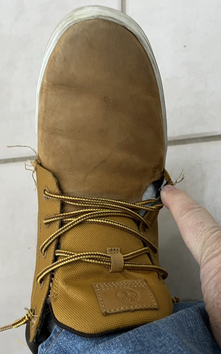 I bought these @Timberland shoes last winter. In less than a year, all of the stitching is ripping. I remember when Timberland meant quality!