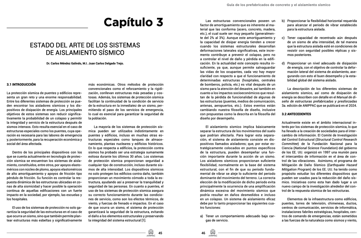 cmendez's tweet photo. Honrado por la oportunidad de escribir un capítulo para el libro “Guía de los Prefabricados de Concreto y Aislamiento Sísmico”, publicado por la Asociación Nacional de Industriales del Presfuerzo y la Prefabricación A.C. (ANIPPAC). @anippac @jcdelgado99 @amador_nova 
#ANIPPAC https://t.co/ezFgHcVzEv