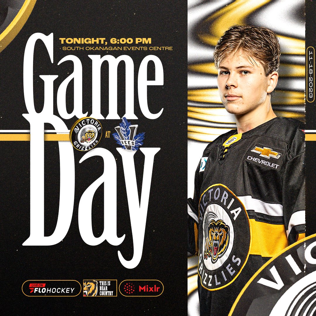 BCHLGrizzlies's tweet image. We are back at it!

Time to visit the South Okanagan Event Center!

Follow along!

⏰ 6:00 pm PT

📍 The South Okanagan Event Center

📺 flohockey.tv/teams/10277086…

📻 victoriagrizzlies.mixlr.com

#bchl #gameday #hockeytime #victoriagrizzlies #grizzlies