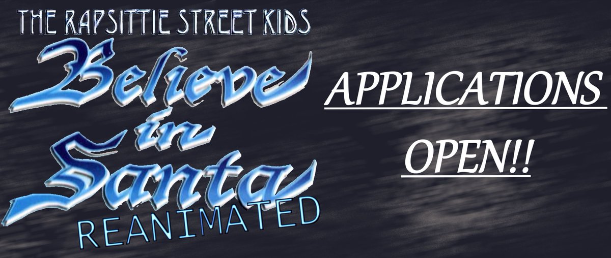 Merry Chressmoss, everyone!

🎄Welcome to the Rapsittie Street Kids: Believe in Santa Reanimated!🎄

🎄APPLICATIONS ARE OPEN!
🎄554 scenes in total! 
🎄Interested in joining? Information on how to apply can be found HERE
docs.google.com/document/d/1D4…
