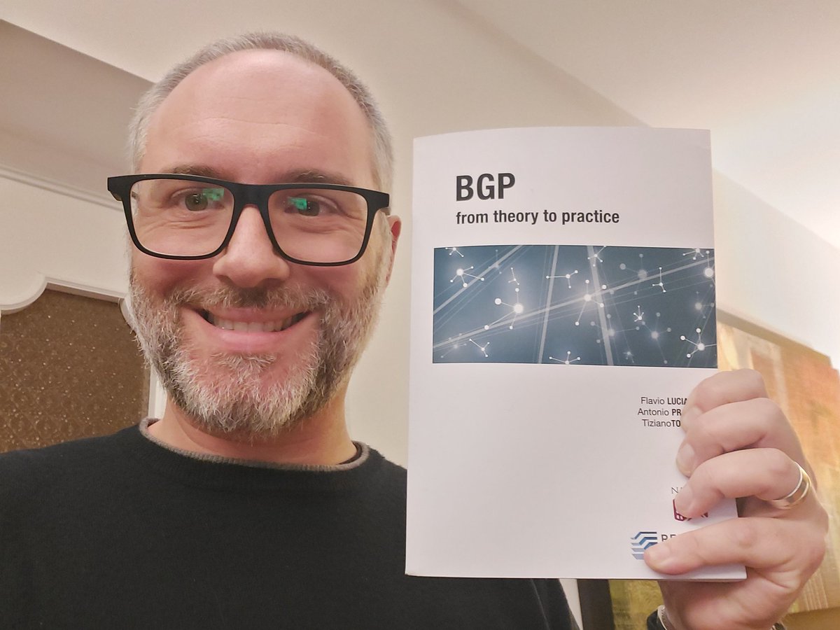 And I finally got my printed copy too!!! When you write it down it's nice, but when you touch it later....

#bgp