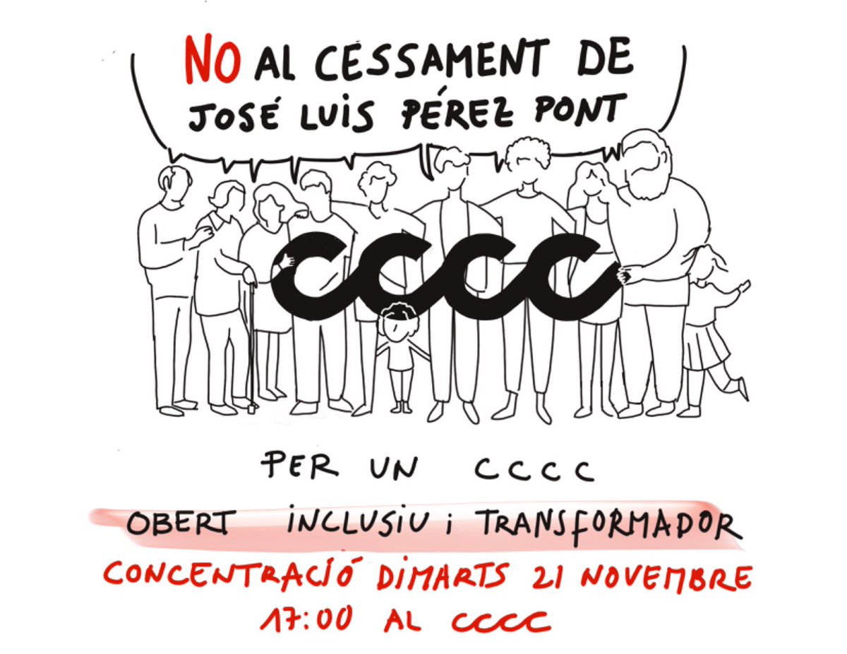 📢 NO AL CESSAMENT DE J.L PÉREZ PONT. NO A LA BARBARITAT CULTURAL VALENCIANA.
➡️ Concentració dimarts 21 de novembre a les 17.00h.