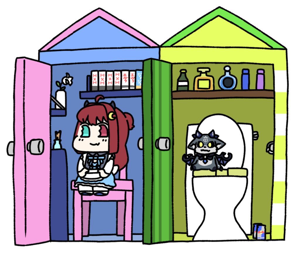 「ロアちゃんおいら便座カバーに乗って労働してきま 今日は11月19日世界トイレの日」|プラニトルム星人🌖リリンはほぼ女の子だとかのイラスト