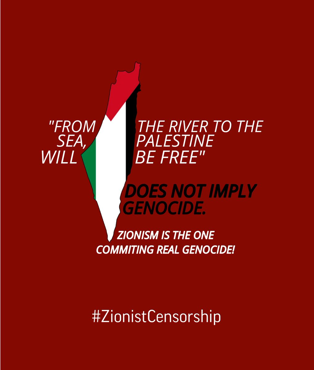 Sosyal medyada Filistin'e dair paylaşımlara sansür uygulanmasını kabul etmiyor, tüm engellemelere rağmen 'From the river to the sea Palestine will be free' (Filistin nehirden denize özgür olacak) diyoruz! #ZionistCensorship