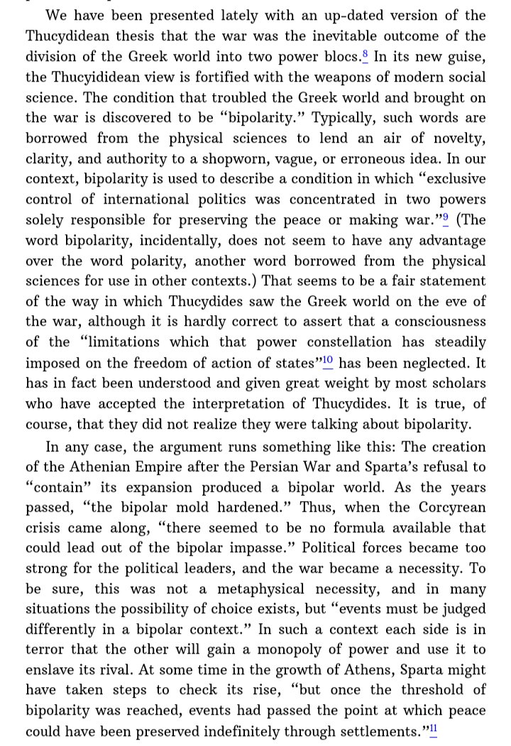 GenStilicho's tweet photo. Donald Kagan did not see the Pelopennesian War as inevitable, believing that "the two great powers and their allies could live side by side in peace indefinitely, and thus that it was not the underlying causes but the immediate crisis that produced the war." https://t.co/nGPUJptynk