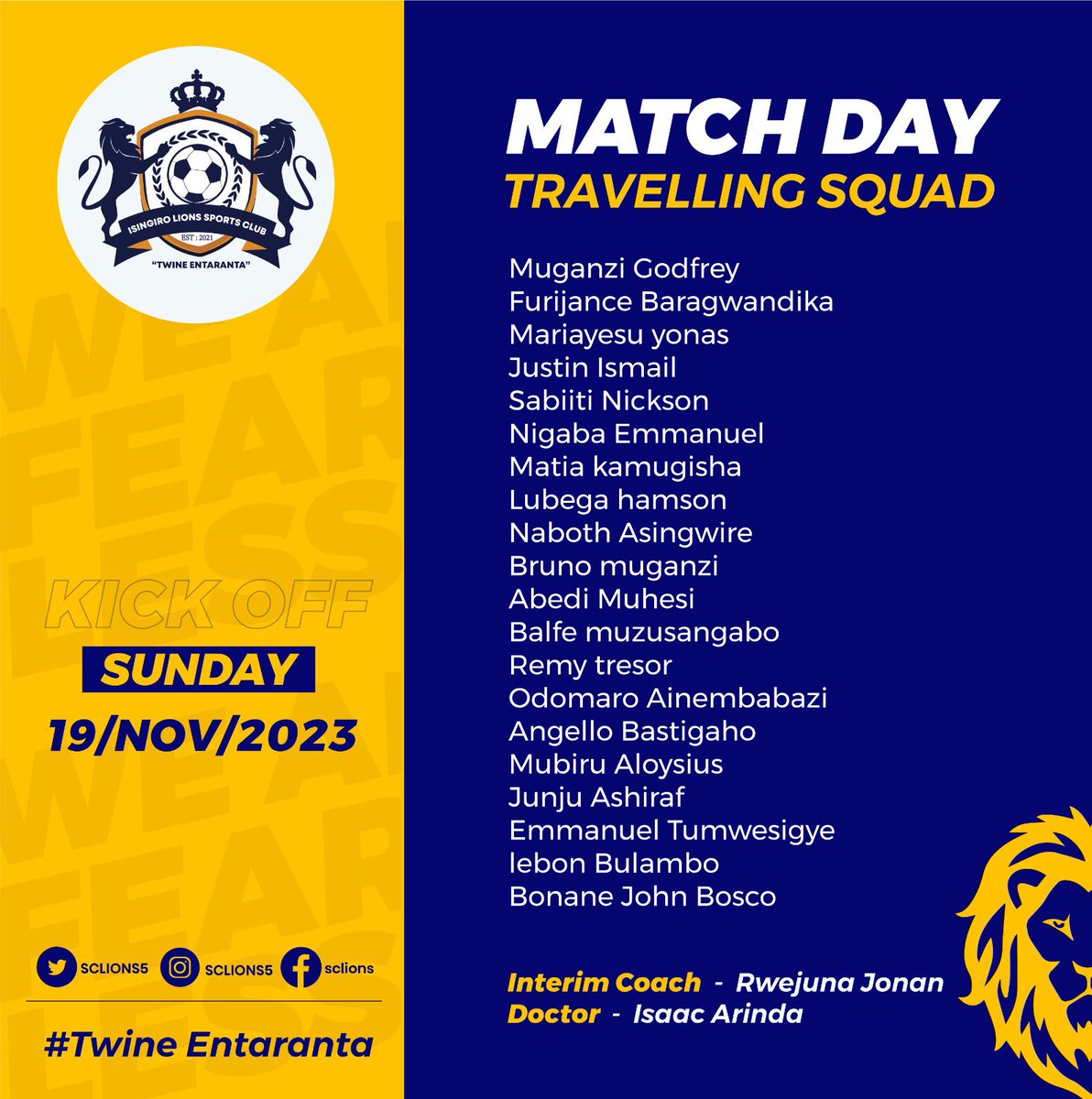 ISINGIRO LIONS SC⚽️ tweet media
