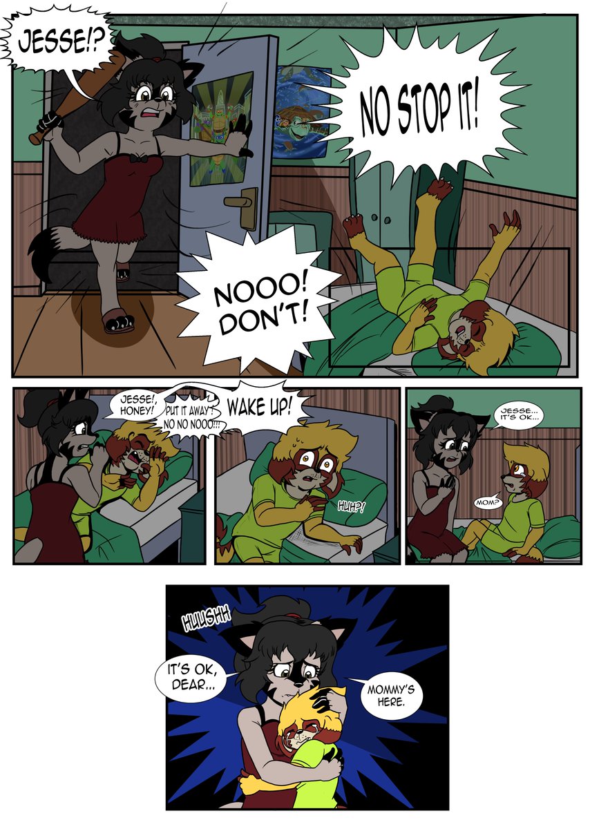<a href="/ArtOfWebcomics/">⭐ArtOfWebcomics! 🐬100% Webcomics & Good Vibes★</a> <a href="/WebcomicFactory/">The Webcomic Factory</a> <a href="/WebComicNetwork/">WebComicNetwork</a> @DiscoverComics <a href="/WebcomicsMojo/">Webcomics Mojo 100% Webcomics Timeline by AOW!</a> <a href="/CollectHeroes/">Collective of Heroes</a> Northcrest Files
 -    
Nightmare  Page 2    
- 
Special thanks to @ tumblr.com/versailercatfor inking and coloring 

#indiecomic #webcomic #anthrotwitter #ArtistOnTwitter #furryart <a href="/ArtOfWebcomics/">⭐ArtOfWebcomics! 🐬100% Webcomics & Good Vibes★</a>
<a href="/WebcomicFactory/">The Webcomic Factory</a> <a href="/WebComicNetwork/">WebComicNetwork</a>
@DiscoverComics <a href="/WebcomicsMojo/">Webcomics Mojo 100% Webcomics Timeline by AOW!</a>
<a href="/CollectHeroes/">Collective of Heroes</a>