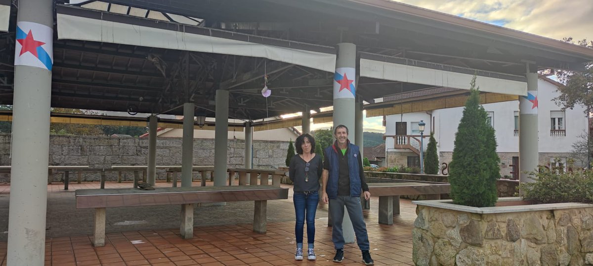 viagalega's tweet image. 💙 Bandeira galega en #Meis en conmemoración dos 105 anos da I Asemblea Nacionalista.