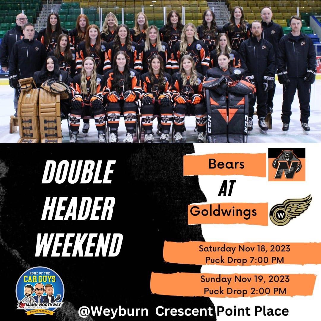 Mann-Northway Northern Bears Female AAA (@pabears) on Twitter photo It's a ๐ซ๐ถ๐ผ๐ฉ๐ณ๐ฌ ๐ฏ๐ฌ๐จ๐ซ๐ฌ๐น ๐จ๐พ๐จ๐ for the Bears in Weyburn this weekend! Watch both matches today & tomorrow by following VG Hockey Streams Youtube Channel. For tonight's match click this link below
โก๏ธyoutube.com/watch?v=rh4C9wโฆ
Go get it ladies!๐ป #GoBearsGo #FemaleHockey It's a ๐ซ๐ถ๐ผ๐ฉ๐ณ๐ฌ ๐ฏ๐ฌ๐จ๐ซ๐ฌ๐น ๐จ๐พ๐จ๐ for the Bears in Weyburn this weekend! Watch both matches today & tomorrow by following VG Hockey Streams Youtube Channel. For tonight's match click this link below
โก๏ธyoutube.com/watch?v=rh4C9wโฆ
Go get it ladies!๐ป #GoBearsGo #FemaleHockey