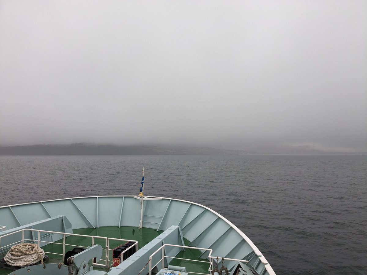 A very misty view of Arran today on my #VSAS survey. I think I'll have to go back and visit!