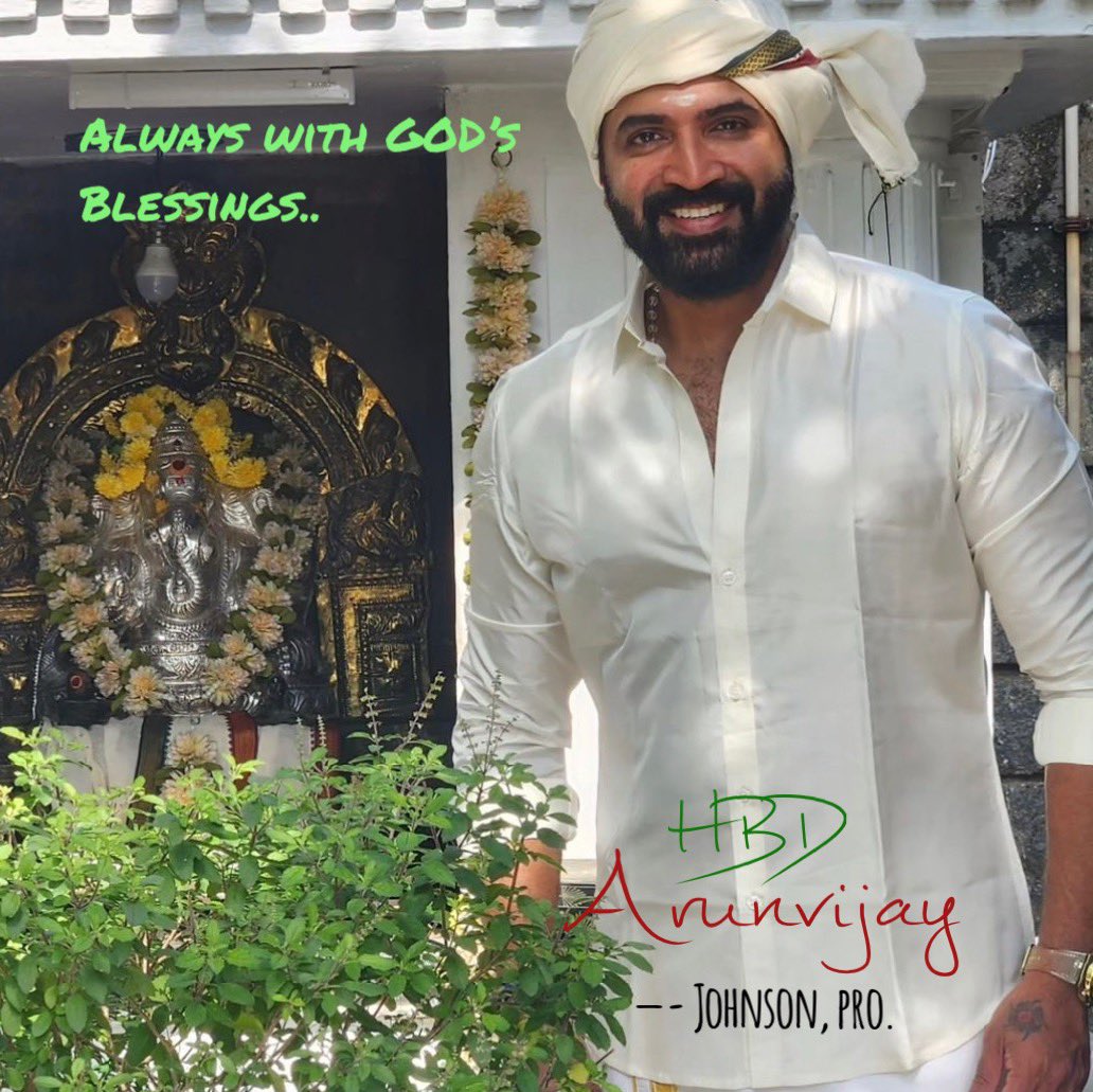 johnsoncinepro's tweet photo. Birthday wishes to dear @arunvijayno1 

#HappyBirthdayArunVijay 
#HBDArunvijay 
#actorarunvijay https://t.co/q4HtFXmcwi