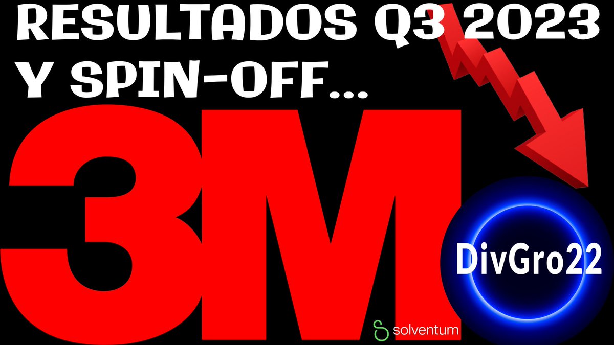 Subido el vídeo analizando los resultados de 3M $MMM del Q3 2023💥💥💥

Análisis de la evolución de la delicada situación que atraviesa y comentarios iniciales al spin-off que va a realizar.

Se agradece, como siempre, la difusión❤️🔁

youtu.be/JXvwdRcF2tw