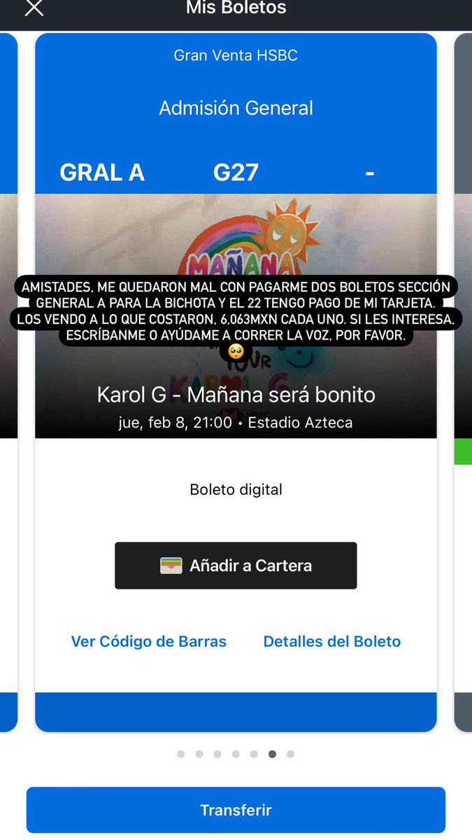 solxani15's tweet photo. un amigo está vendiendo boletos para Karol G, + info por dm o ayúdenme a dar rt porfis https://t.co/XZueRluwbc