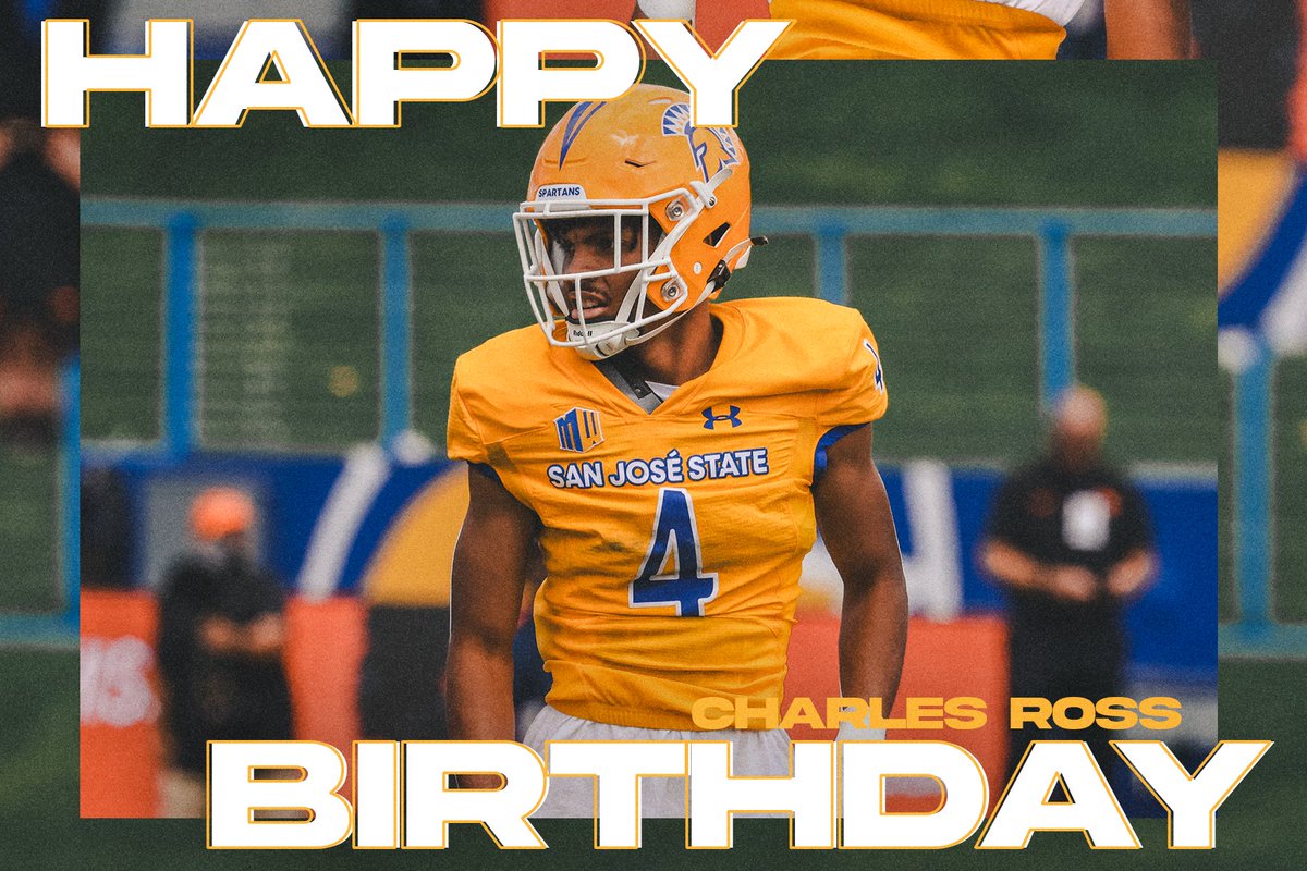 SanJoseStateFB's tweet photo. Happy Birthday to Sophomore receiver, Charles Ross 🎉

#ClimbTheMountain | #AllSpartans https://t.co/mm27VaUdXo