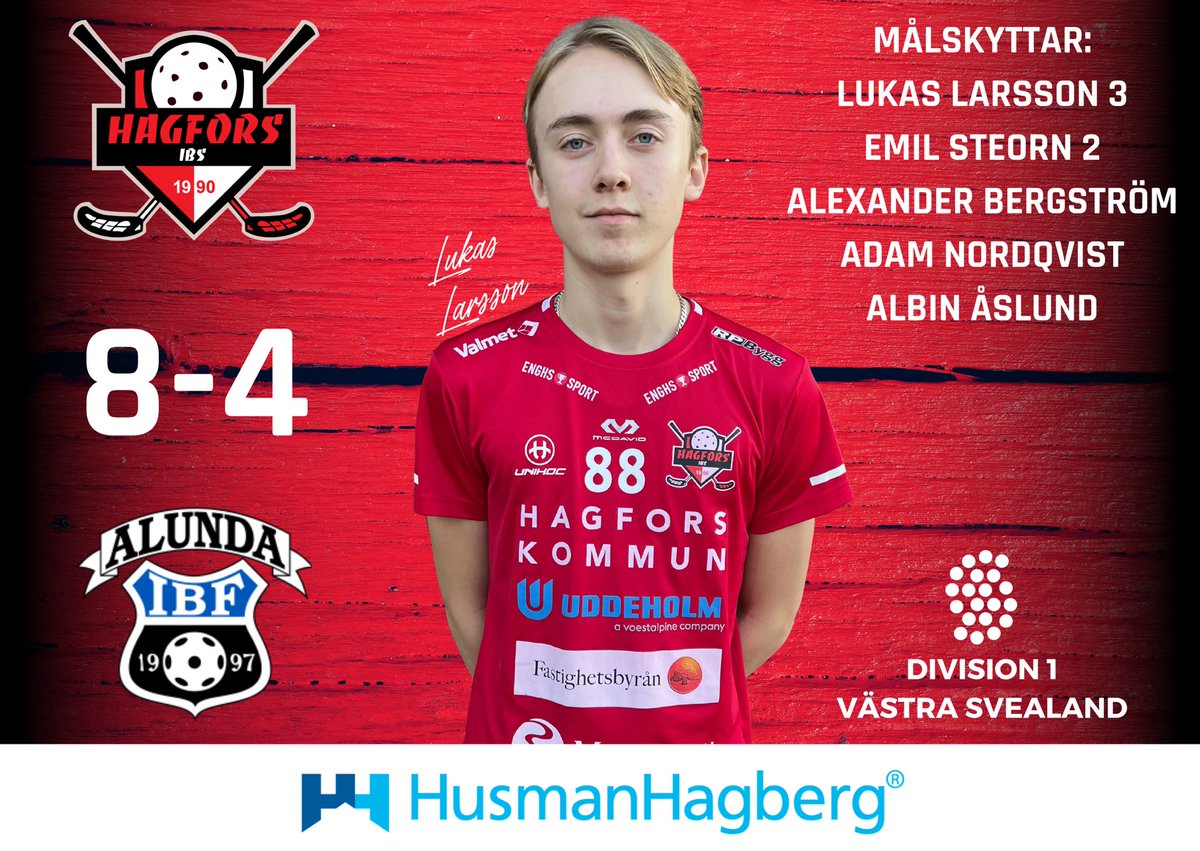 A-laget vann hemmamatchen mot Alunda IBF med 8-4.

Albin Åslund gjorde sitt första mål i A-laget. 👏

#hibs #innebandy 🔴⚪️⚫️