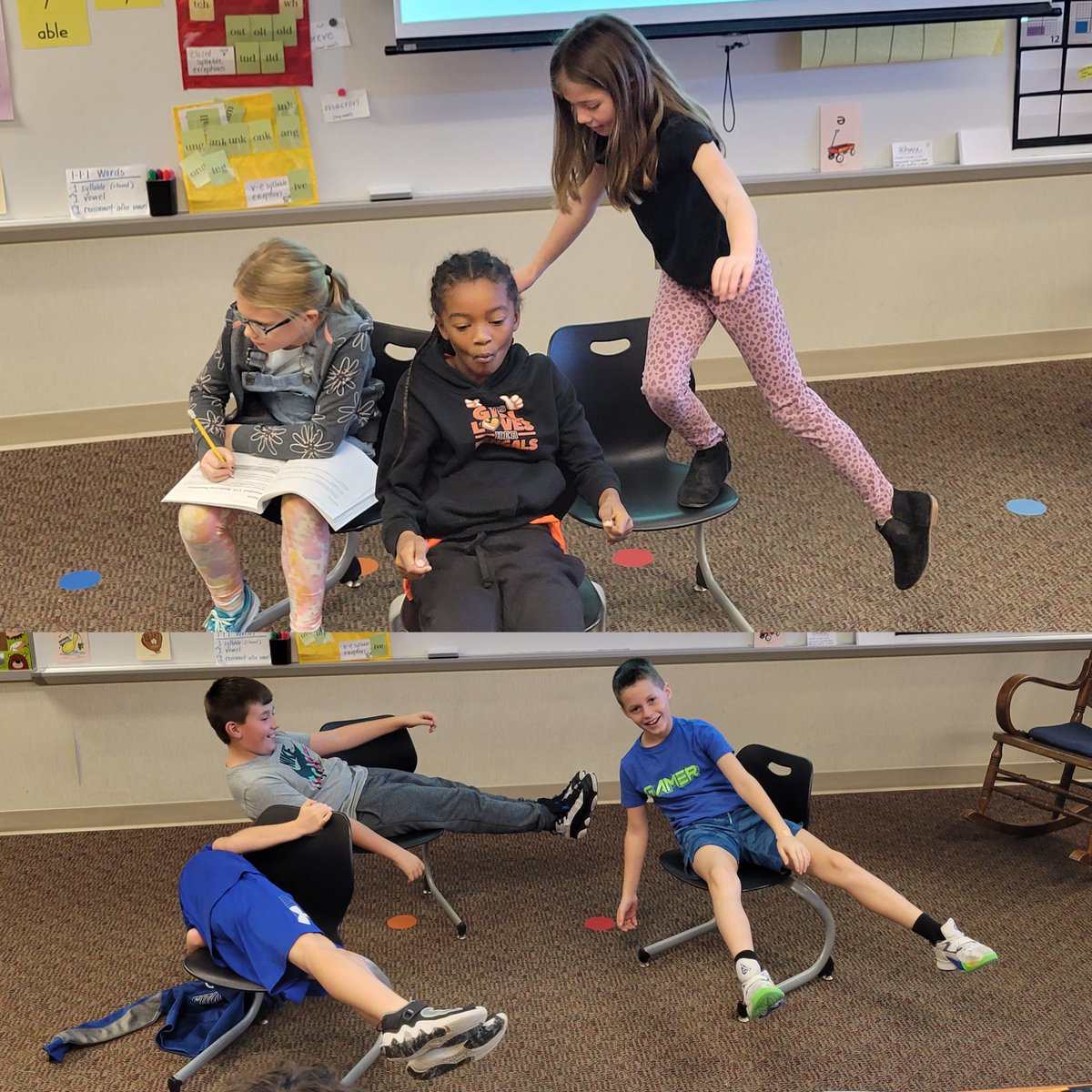 Students performed a tableau (frozen scene), which highlighted a specific point of view from the book, Moonshot! 🚀👨‍🚀 
#witandwisdom