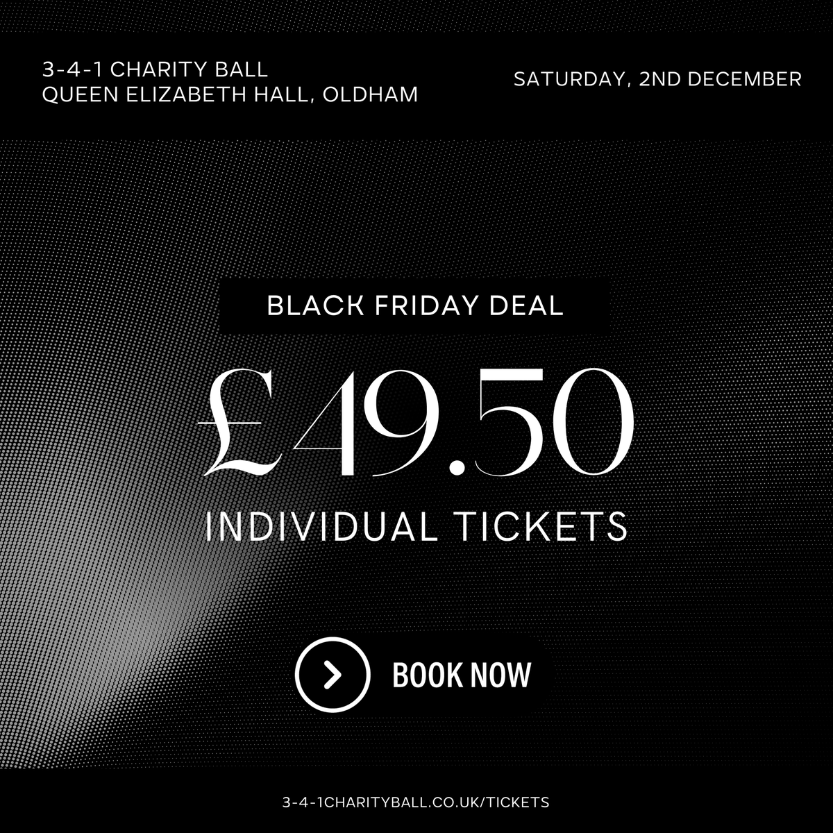 341charityball's tweet photo. 🎉✨ Get ready for our Black Friday Flash Sale! 🖤 Tickets now ON SALE, for a limited time until 7pm on Saturday, November 25th, snag your tickets for just £49.50! 🌟 Don't miss out on this unbeatable offer - it's time to make your move! 💃🕺 #BlackFridayFlashSale #LimitedTim ... https://t.co/39BvbWKTiY