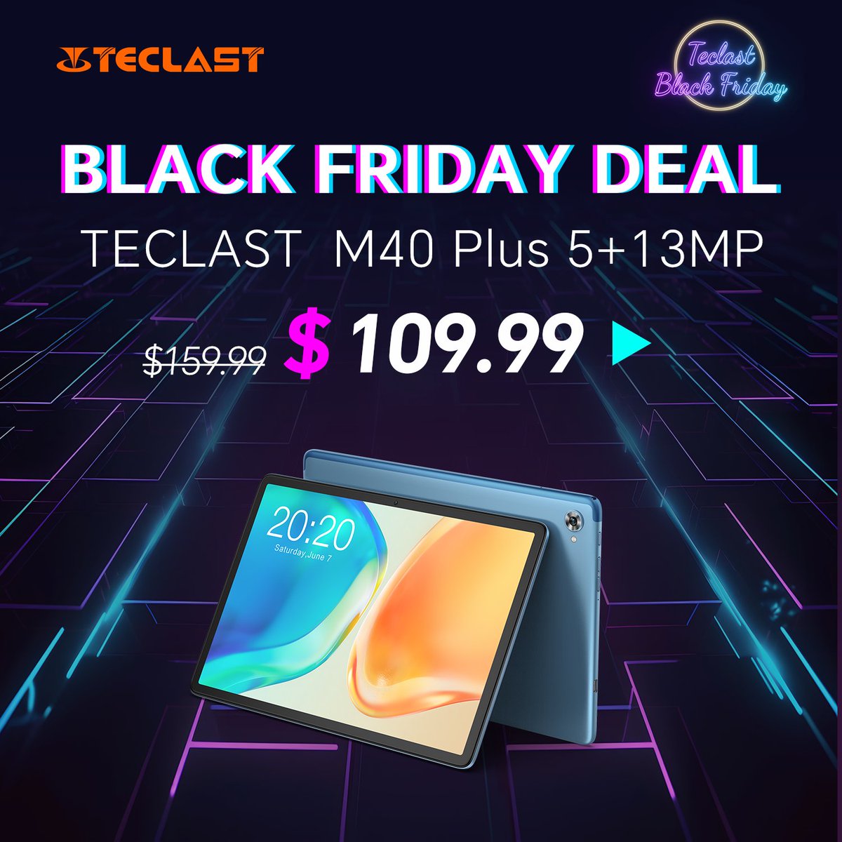 TeclastOfficial's tweet photo. 📸 Capture moments in style! Get the M40 PLUS with 5+13MP camera for just $109.89 this Black Friday! Unleash the photographer in you! 📷
Shop now: https://t.co/80Kv6NVsUY
#TeclastBlackFriday #M40PLUS #BlackFridayDeals #teclast #amazon #bigsave https://t.co/vJASyuYpbm