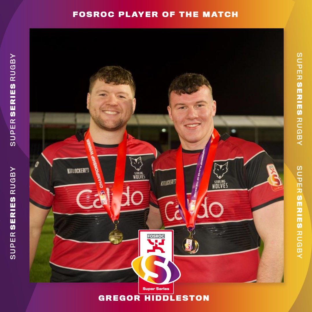 ScotRugbyPrems's tweet photo. The FOSROC Player of the Match this evening was Gregor Hiddleston 🏅

A great game Gregor - well deserved! 👏

@StirlingWolves | #FOSROCSuperSeries https://t.co/xhFLZROq2w