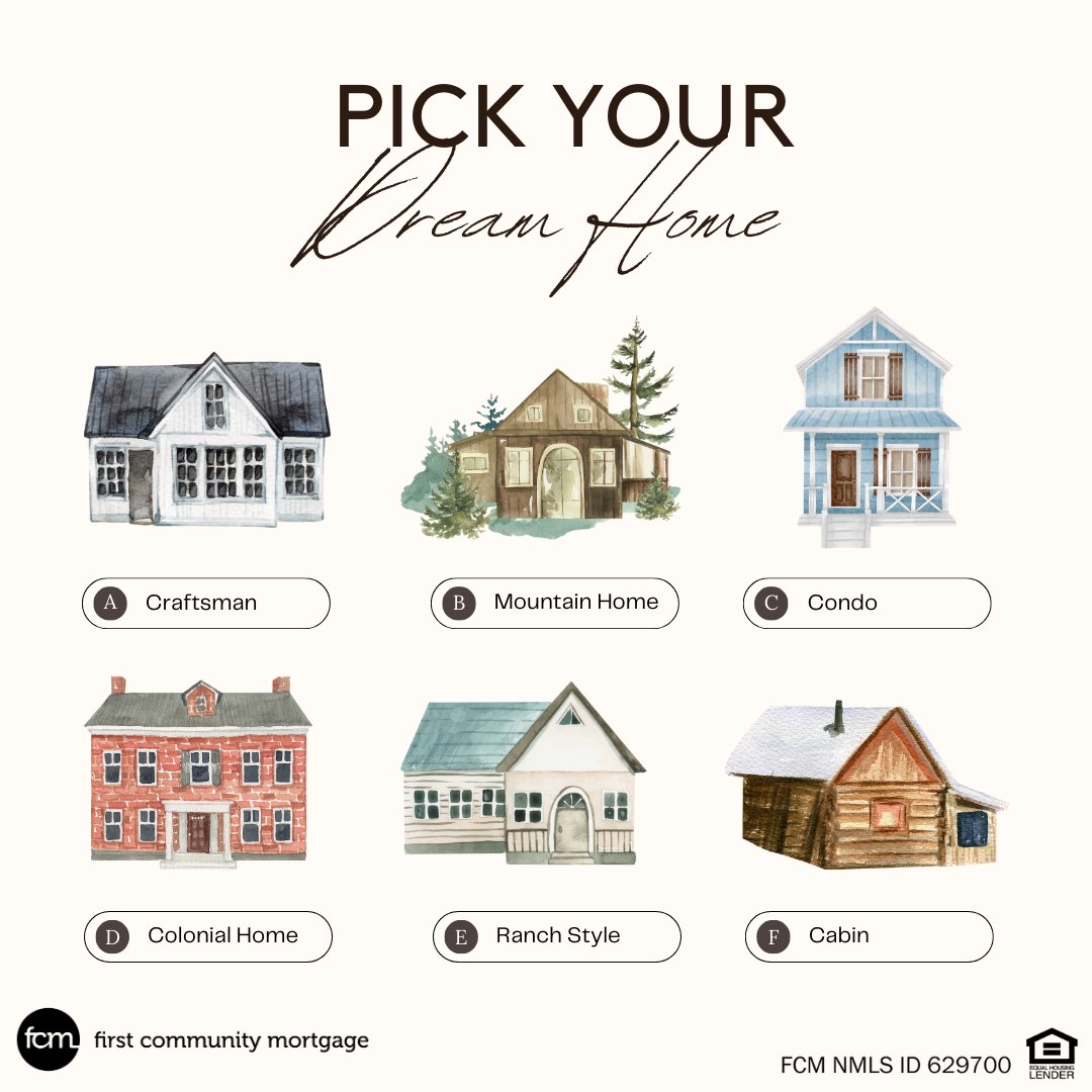 go_fcm's tweet photo. 🏡✨ Which Dream Home Speaks to Your Soul? 🌄🏡

Craftsman, Mountain Retreat, Condo Comfort, Colonial Charm, Ranch-Style Serenity, or Cozy Cabin Vibes? 😍

Let us know in the comments which one steals your heart! 💬

#DreamHomeGoals #HomeSweetHome https://t.co/bfpZk2gZBp