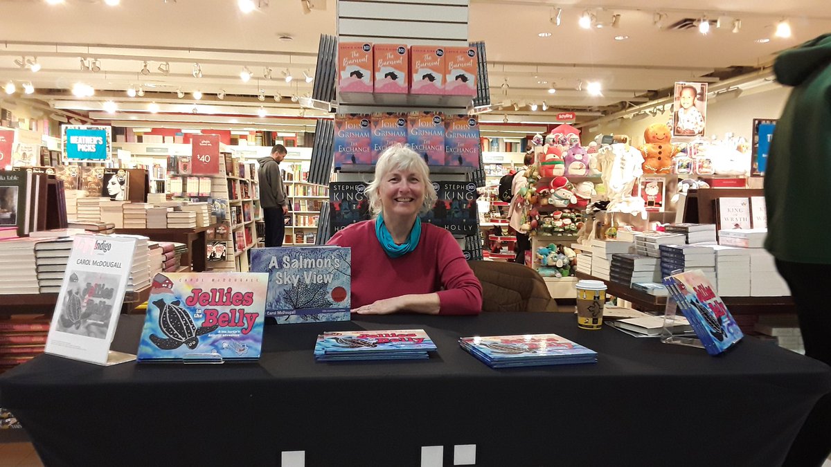 salmonskyview's tweet image. Hey St. John's! I'm @ColesAvalon signing books until 4. Having so much fun talking about #leatherbacks, #jellyfish &amp;amp; #art. Thanks @Boulder_Books