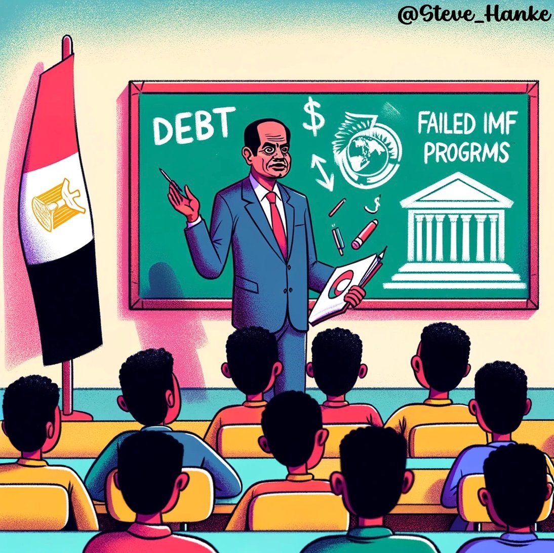 steve_hanke's tweet photo. #EgyptWatch:

Egypt's Sisi REGIME has delivered a MASTERCLASS in ECONOMIC MISMANAGEMENT. https://t.co/5hwrgMSyJ4